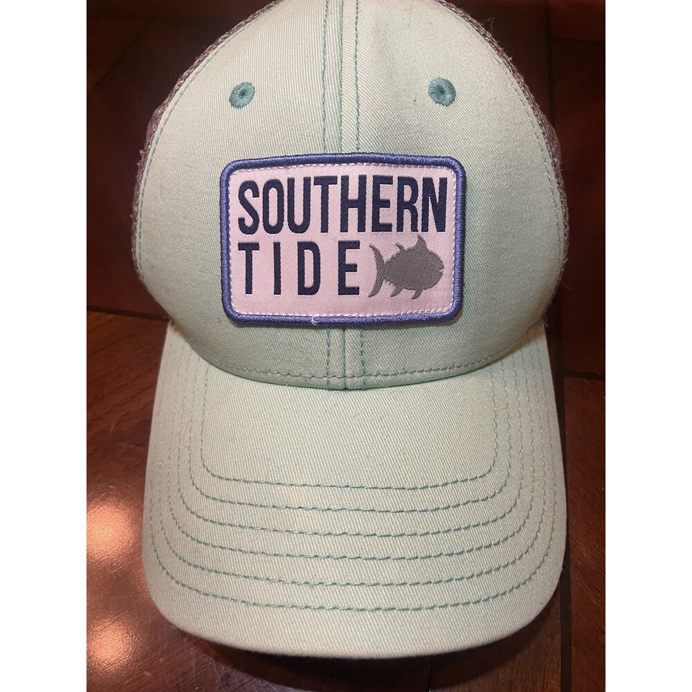Southern Tide Mesh Trucker Hat Mint Green  Snapback Preppy Coastal Surf Fishing